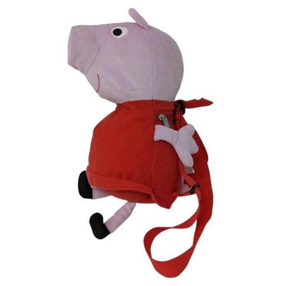 Peppa Pig Other - Peppa Pig Red Pink Stuffed Animal Soft Plush Toddler Kids Backpack Bag 12"